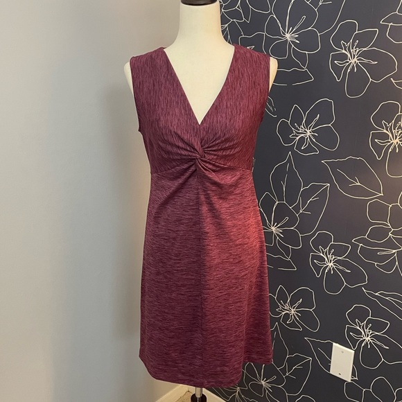 Eddie Bauer Travex Aster Tie The Knot Dress in Space Dye Red, Women’s XS - Picture 2 of 9